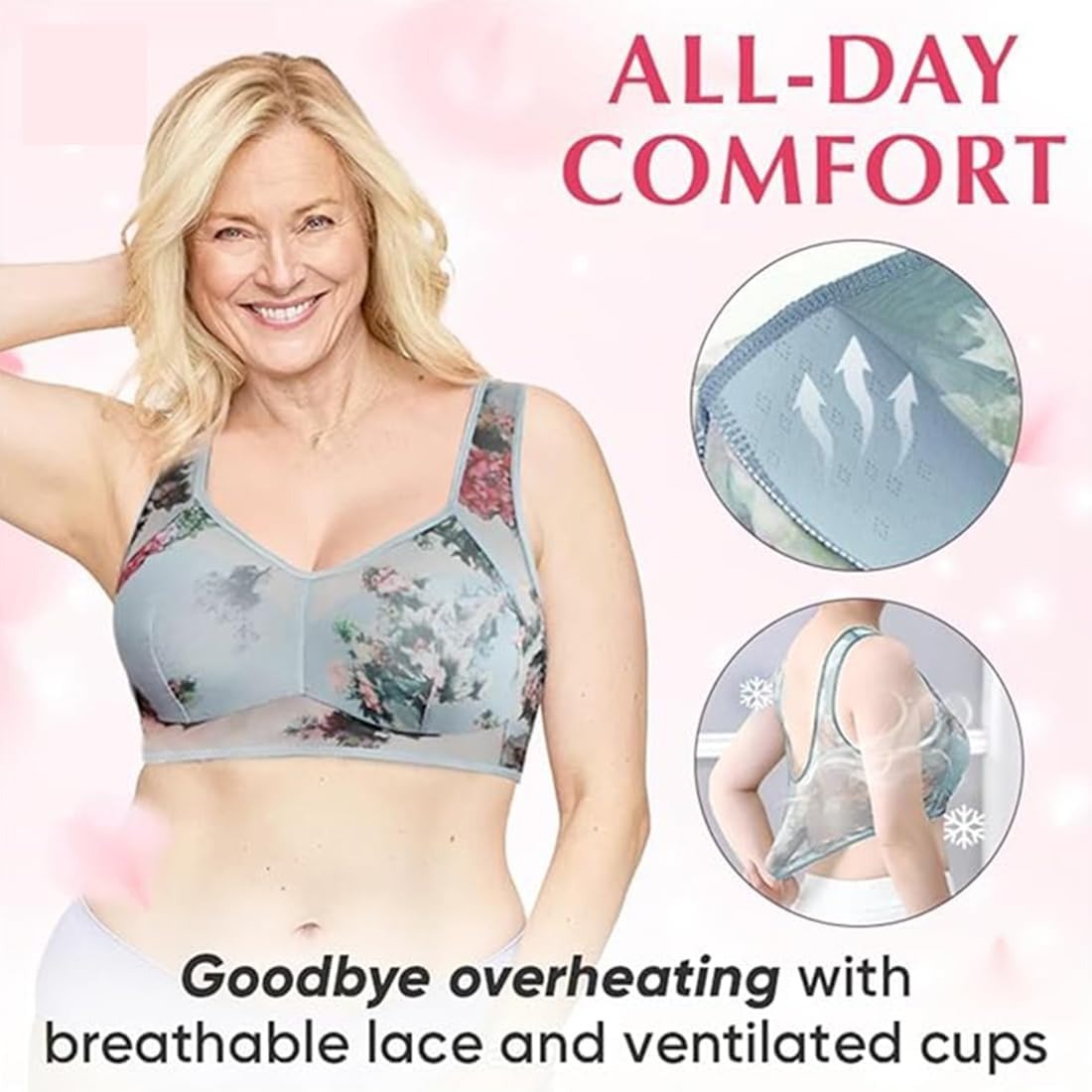 Vibecurve® Ice Silk Lace Cool And Comfortable Adjustable Push-Up Bra