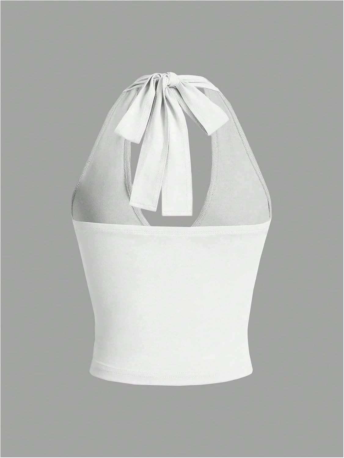 Vibecurve® Women's Halter Tops V Neck Tie Backless Summer Crop Tank Top