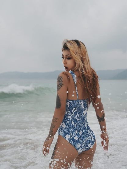 Vibecurve® Aprilake Women's Summer Square NeckSleeveless Swimsuit Bodysuit Tops Beach Skirt 2Piece Swimsuit Outfits