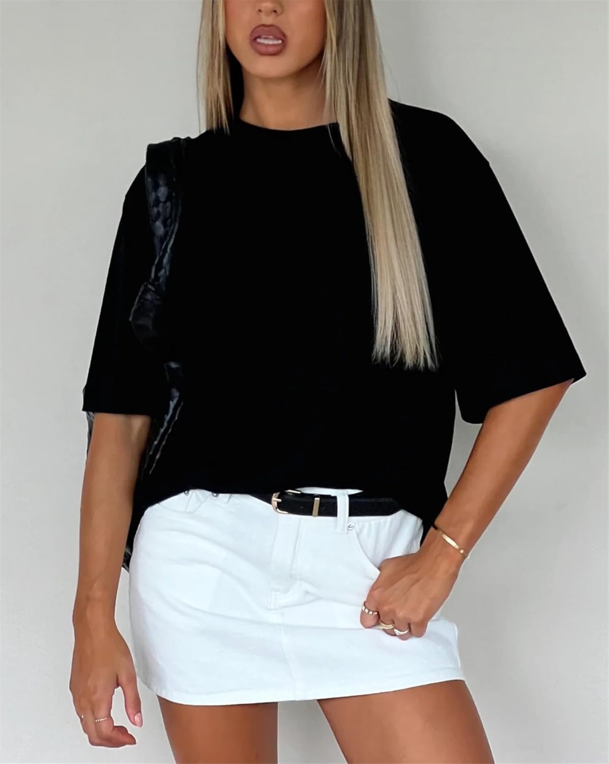 Vibecurve®High Waisted Stretchy Denim Skirt with Shorts