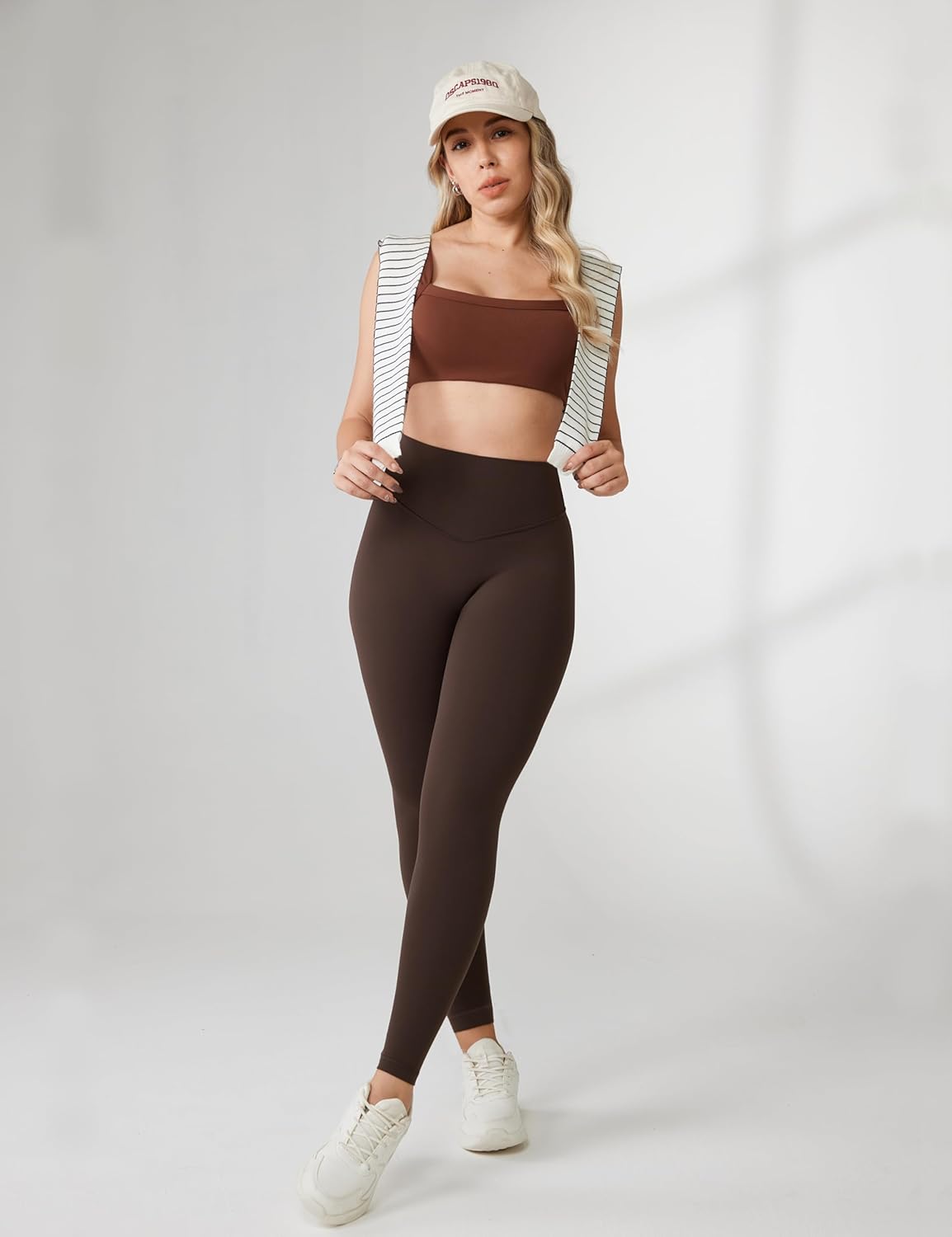 Vibecurve® Hugcurve No Front Seam High Waisted Workout Leggings for Women Buttery Soft Yoga Pants Gym Athletic Tights - 25''