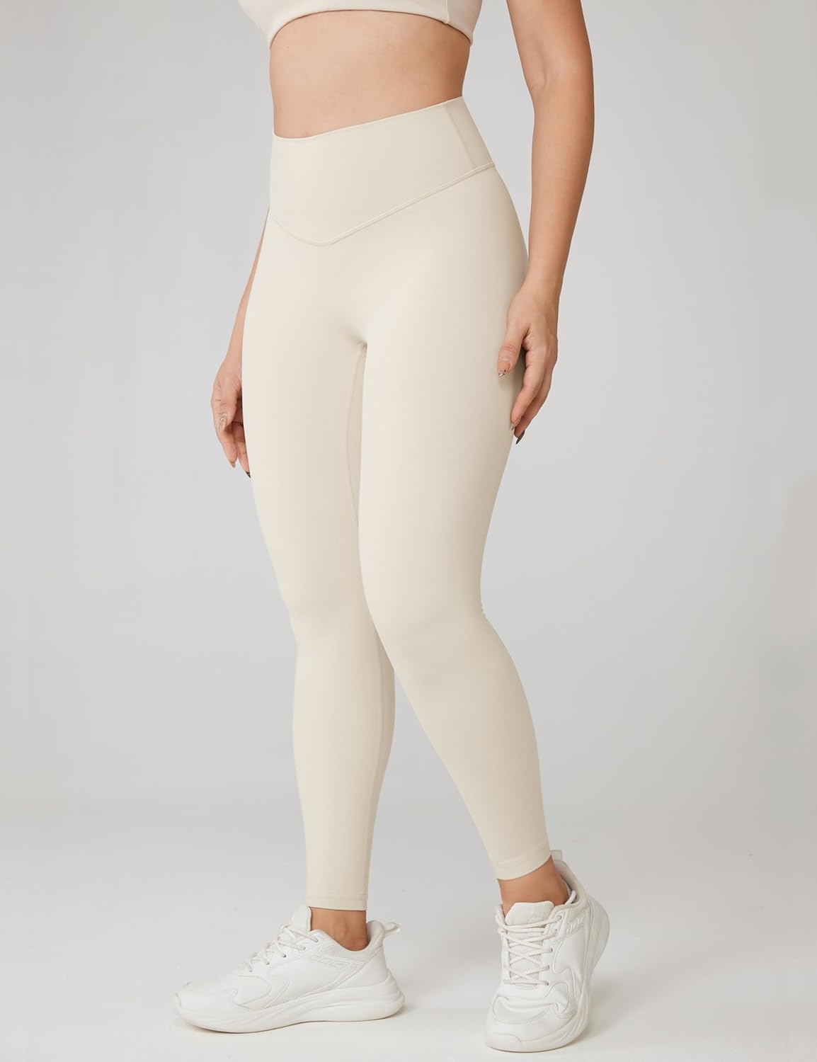 Vibecurve® Hugcurve No Front Seam High Waisted Workout Leggings for Women Buttery Soft Yoga Pants Gym Athletic Tights - 25''
