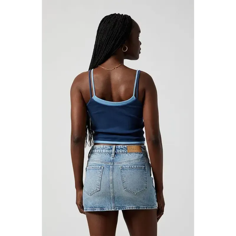 Vibecurve®High Waisted Stretchy Denim Skirt with Shorts