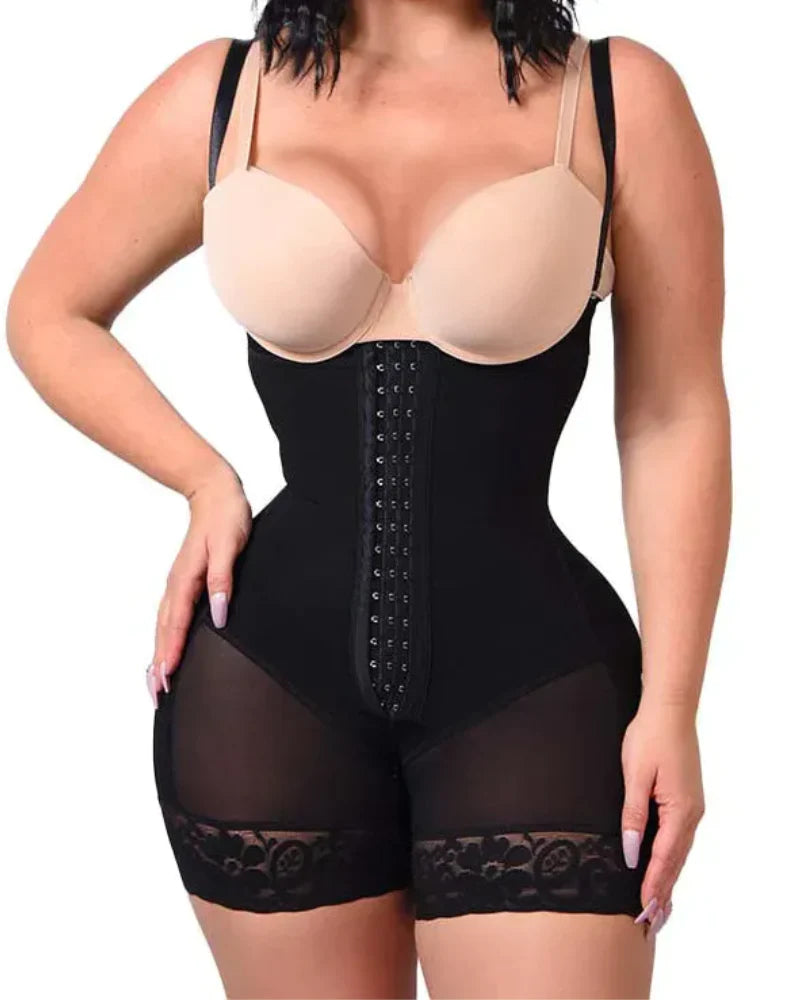Vibecurve® Tummy Control Body Shaper Butt Lifter Thigh Slimmer Faja Plus Shapewear with Zipper Crotch