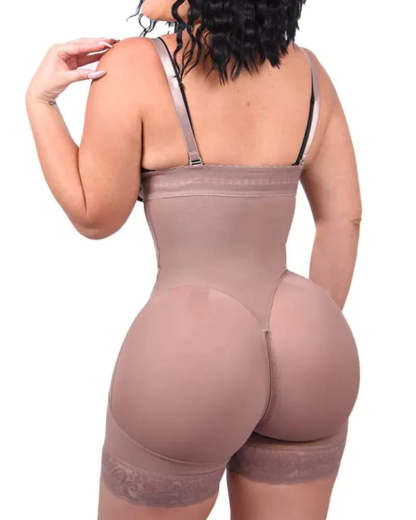 Vibecurve® Tummy Control Body Shaper Butt Lifter Thigh Slimmer Faja Plus Shapewear with Zipper Crotch
