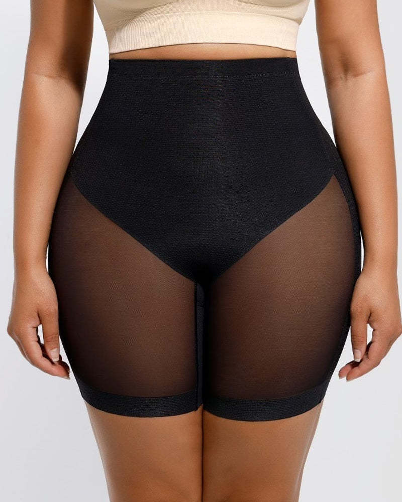 🔥Vibecurve®Women's Seamless Mesh High Waist Shapewear Shorts Thigh Slimmer Underwear