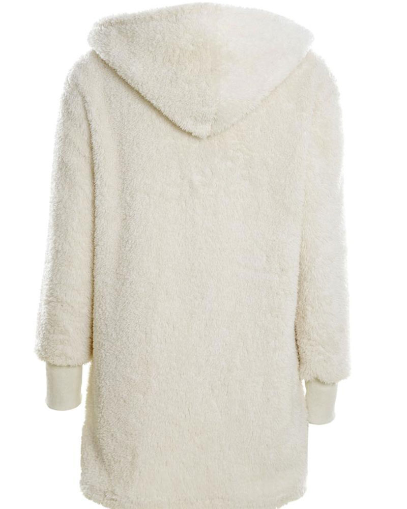 Vibecurve® Solid Color Plush Three-piece Pyjama Set, Fluffy Pajamas