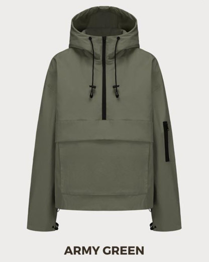 Vibecurve® StormTex Waterproof Oversized Fall Hoodie Coat