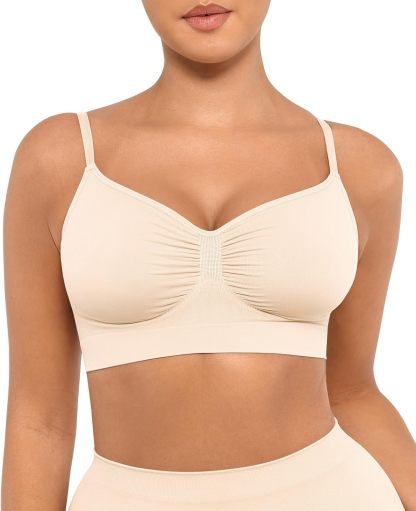 Vibecurve® Bralettes for Women with Support Comfortable Bras No Underwire Seamless Everyday Bras