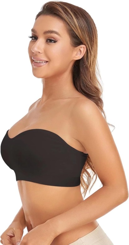 Vibecurve® Strapless Women's Anti-Slip Silicone Pad Bra Wireless Tubular Top Bra