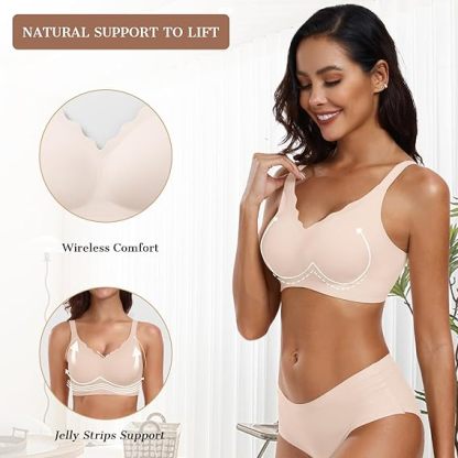 Vibecurve® Scalloped Wireless Push Up Bras