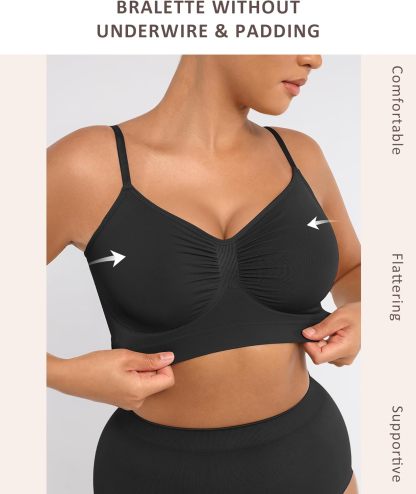 Vibecurve® Bralettes for Women with Support Comfortable Bras No Underwire Seamless Everyday Bras