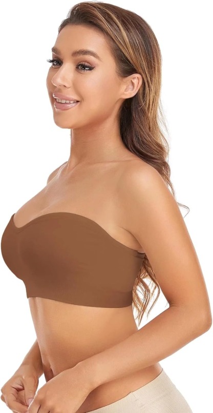 Vibecurve® Strapless Women's Anti-Slip Silicone Pad Bra Wireless Tubular Top Bra