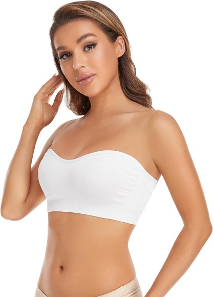 Vibecurve® Strapless Women's Anti-Slip Silicone Pad Bra Wireless Tubular Top Bra