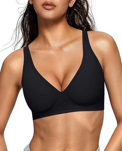 Vibecurve® Women's Deep V Bra Comfortable No Wire Seamless Push Up Bra