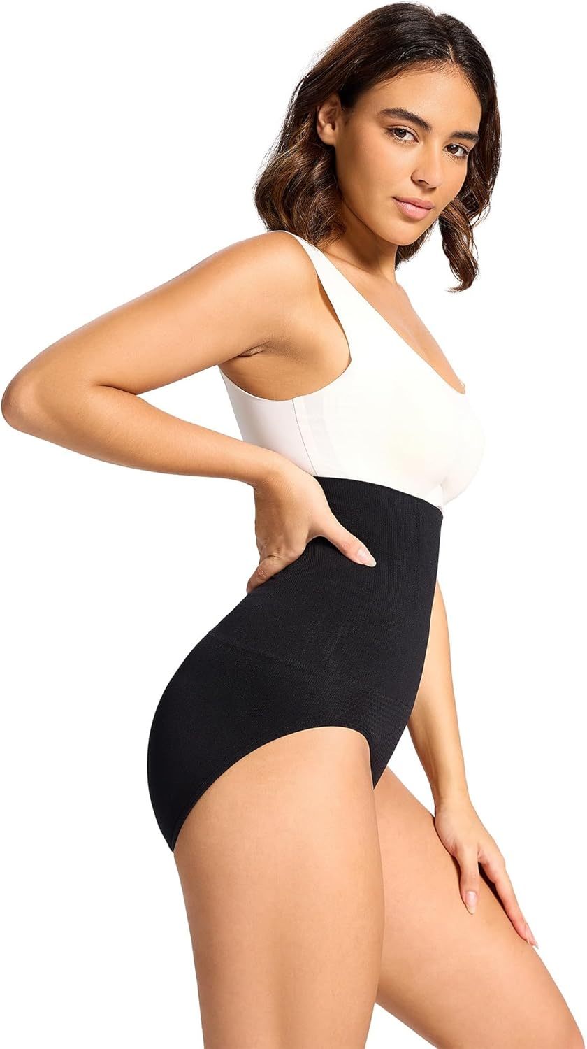 Women's Tummy Control Shapewear Panties Hi-Waist Body Shaper Underwear Slimming Briefs Compression Minimalist