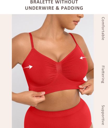 Vibecurve® Bralettes for Women with Support Comfortable Bras No Underwire Seamless Everyday Bras