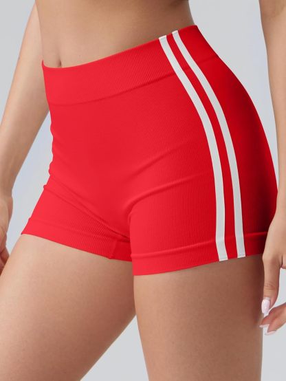 Vibecurve® Fashion Side Stripe Yoga Shorts