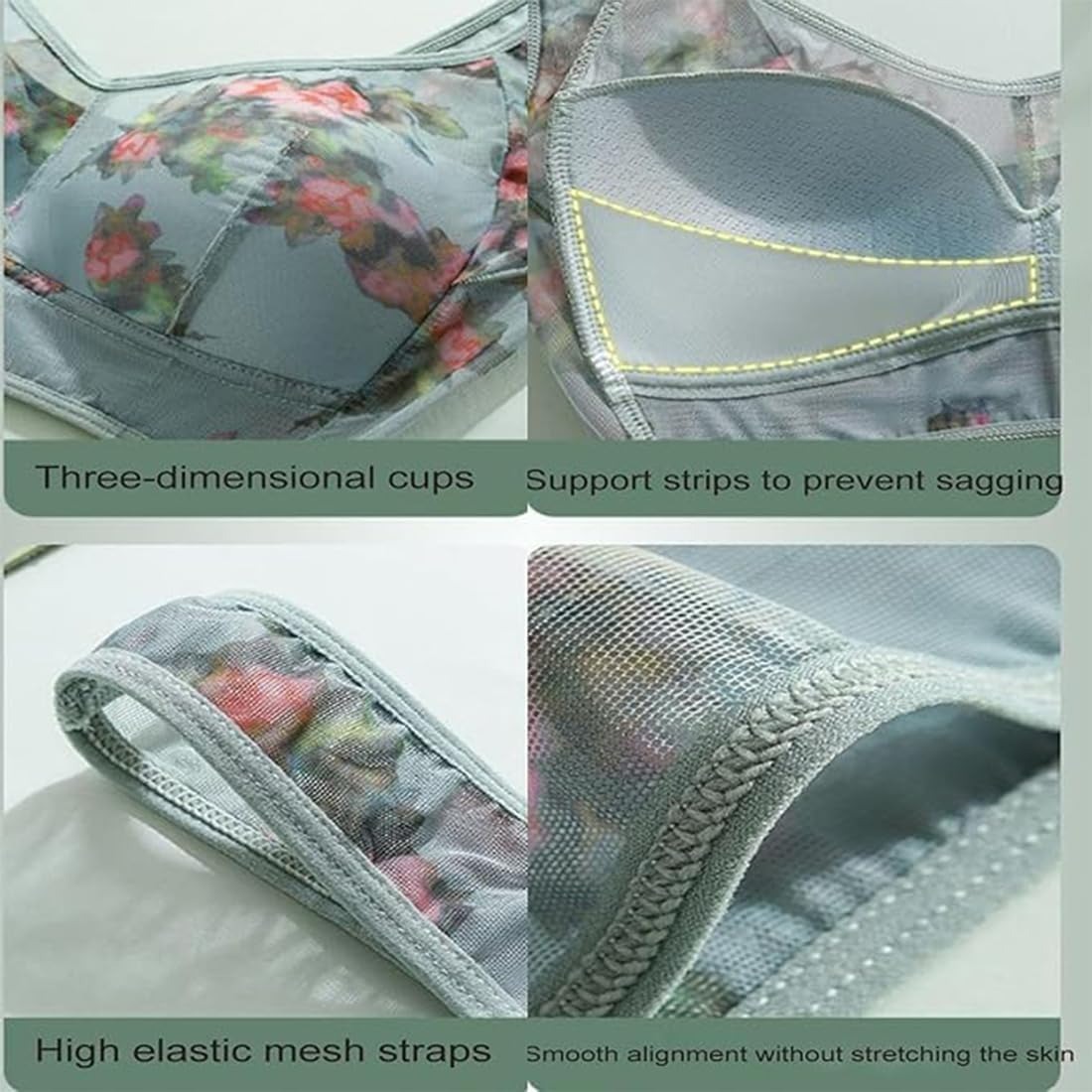 Vibecurve® Ice Silk Lace Cool And Comfortable Adjustable Push-Up Bra