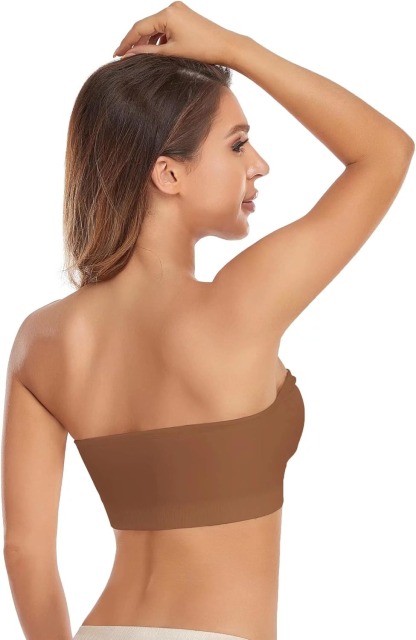 Vibecurve® Strapless Women's Anti-Slip Silicone Pad Bra Wireless Tubular Top Bra