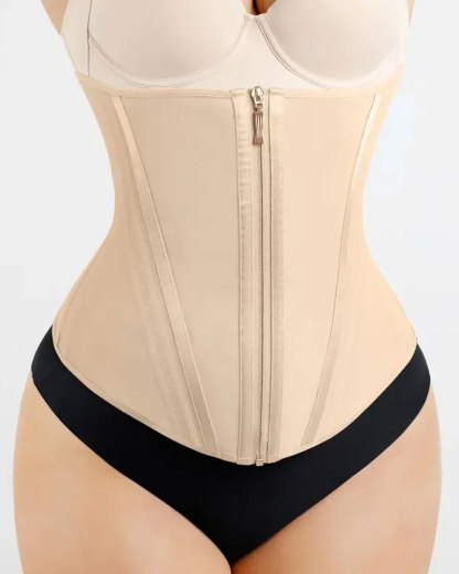 Vibecurve®Tummy Control Waist Trainer Shapewear Belts Double-layer Compression Womenswear Zipper Comfort Front and backcurved design 