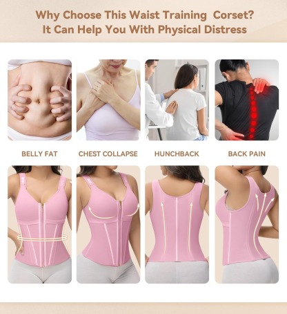 Vibecurve®Women's Waist Shaper With Bra, Belly Band, Fitness Shapewear With Adjustable Straps