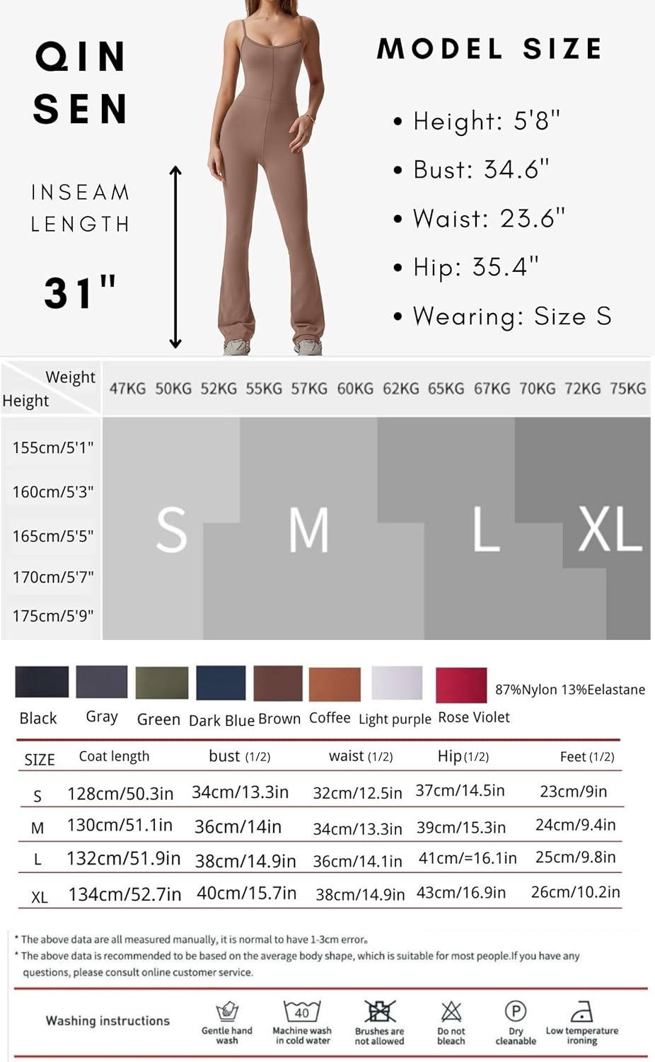 Vibecurve? Flare Jumpsuits for Women Spaghetti Straps Scoop Neck Bodycon Full Length Casual Unitard Playsuit