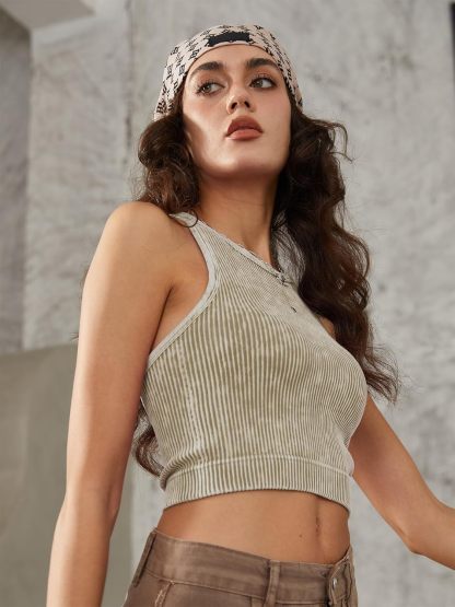 Vibecurve® Women's Solid Racerback Sports Tank Top