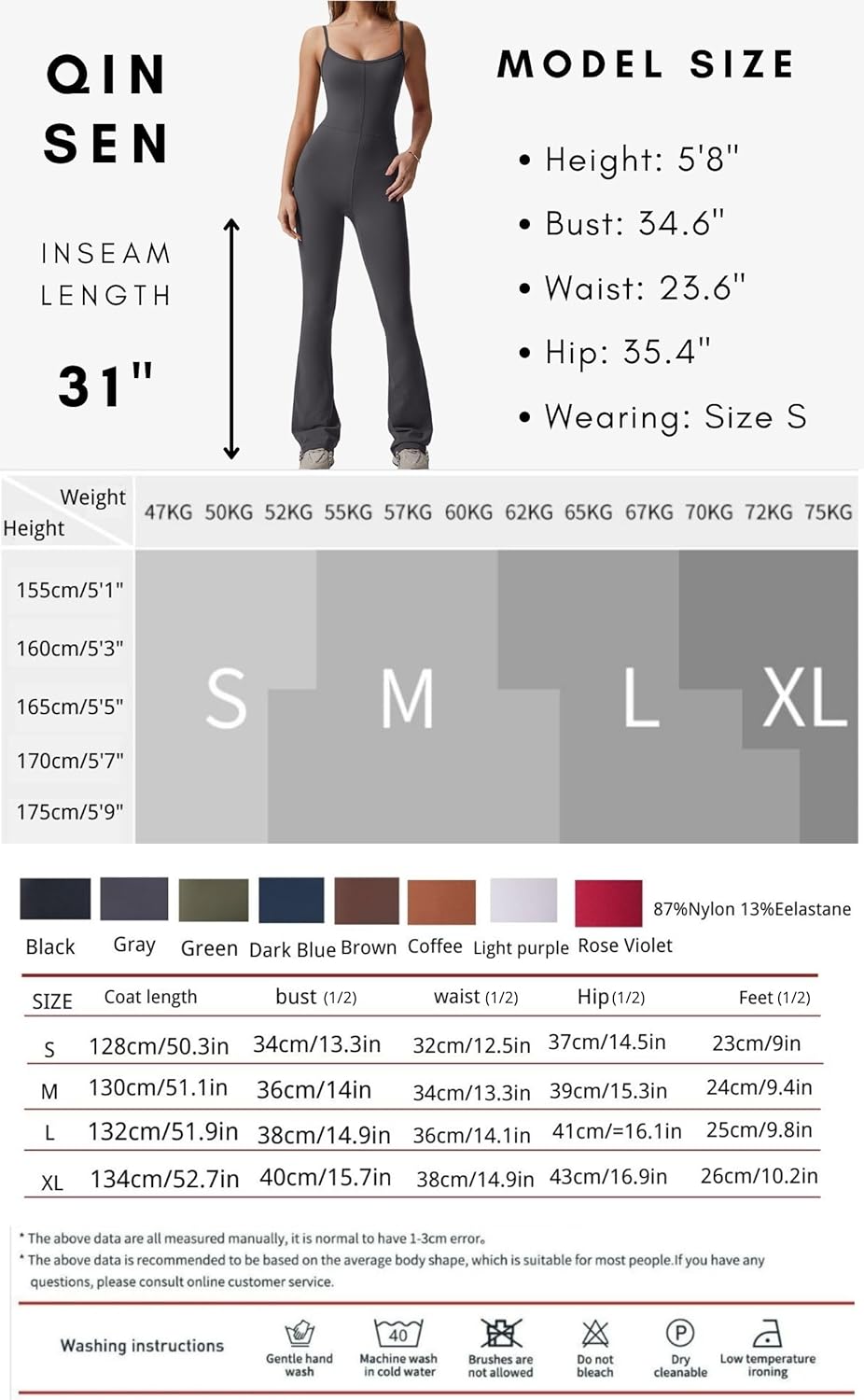 Vibecurve? Flare Jumpsuits for Women Spaghetti Straps Scoop Neck Bodycon Full Length Casual Unitard Playsuit