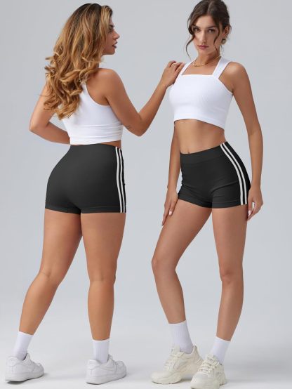 Vibecurve® Fashion Side Stripe Yoga Shorts