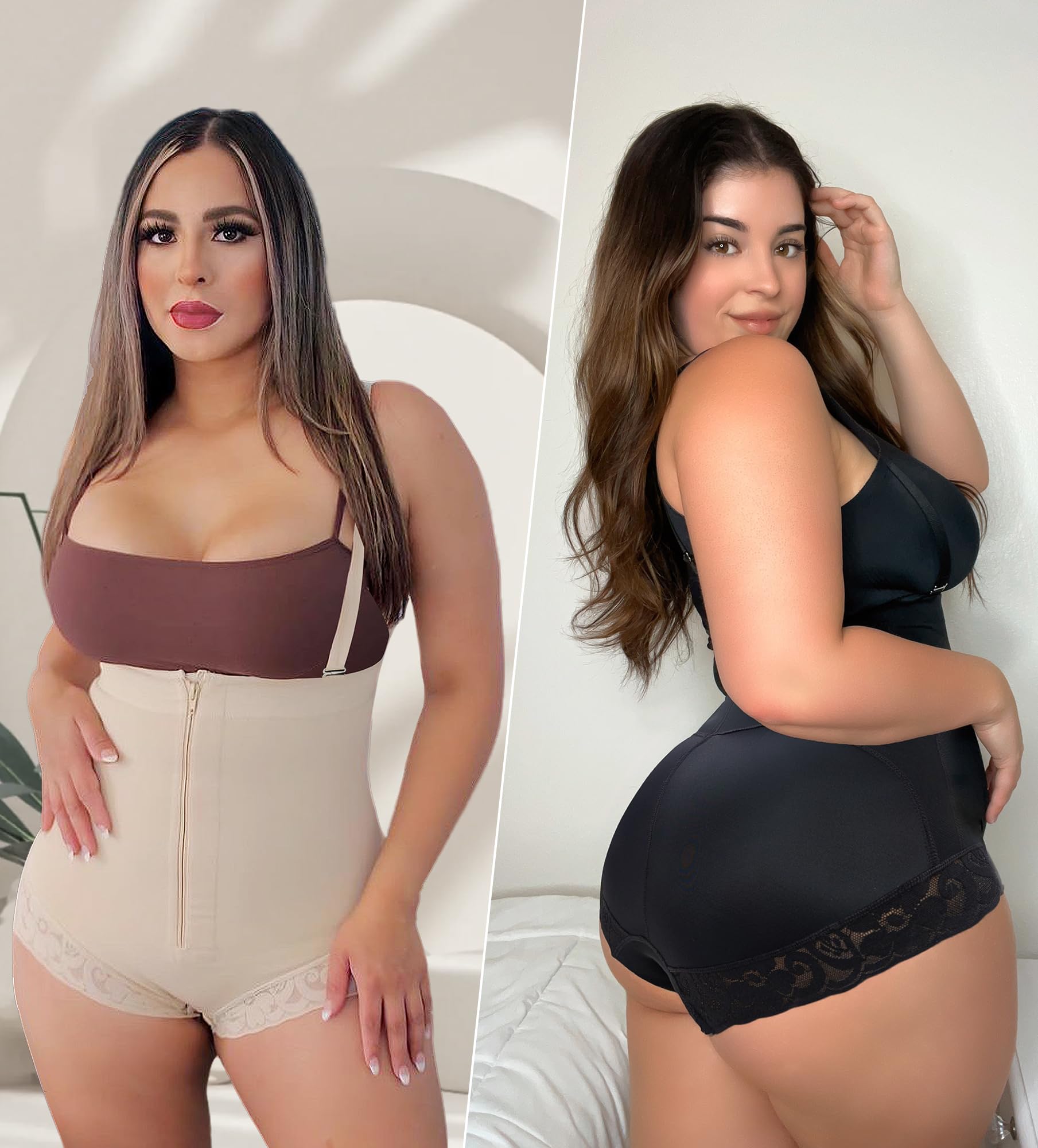 Vibecurve® Fajas Colombianas Postparto Shapewear for Women Tummy Control High Compression Body Shaper with Hook Crotch
