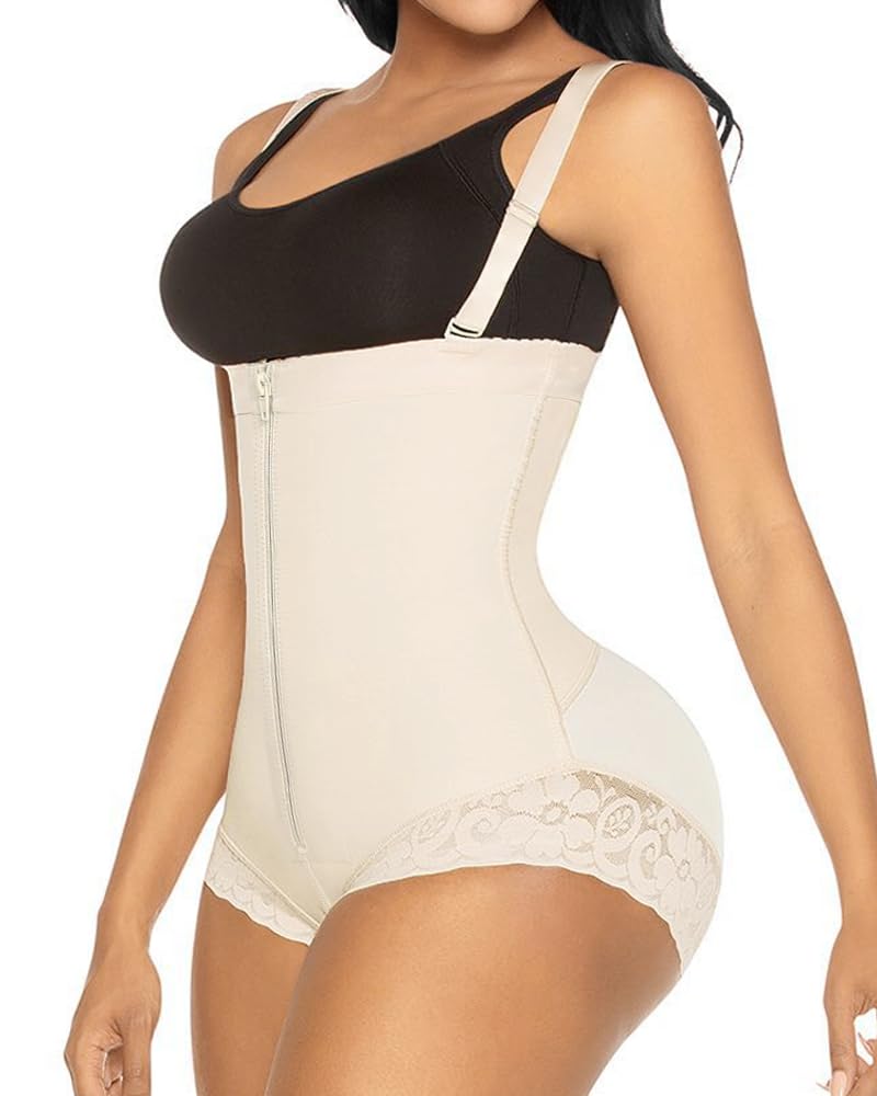 Vibecurve® Fajas Colombianas Postparto Shapewear for Women Tummy Control High Compression Body Shaper with Hook Crotch