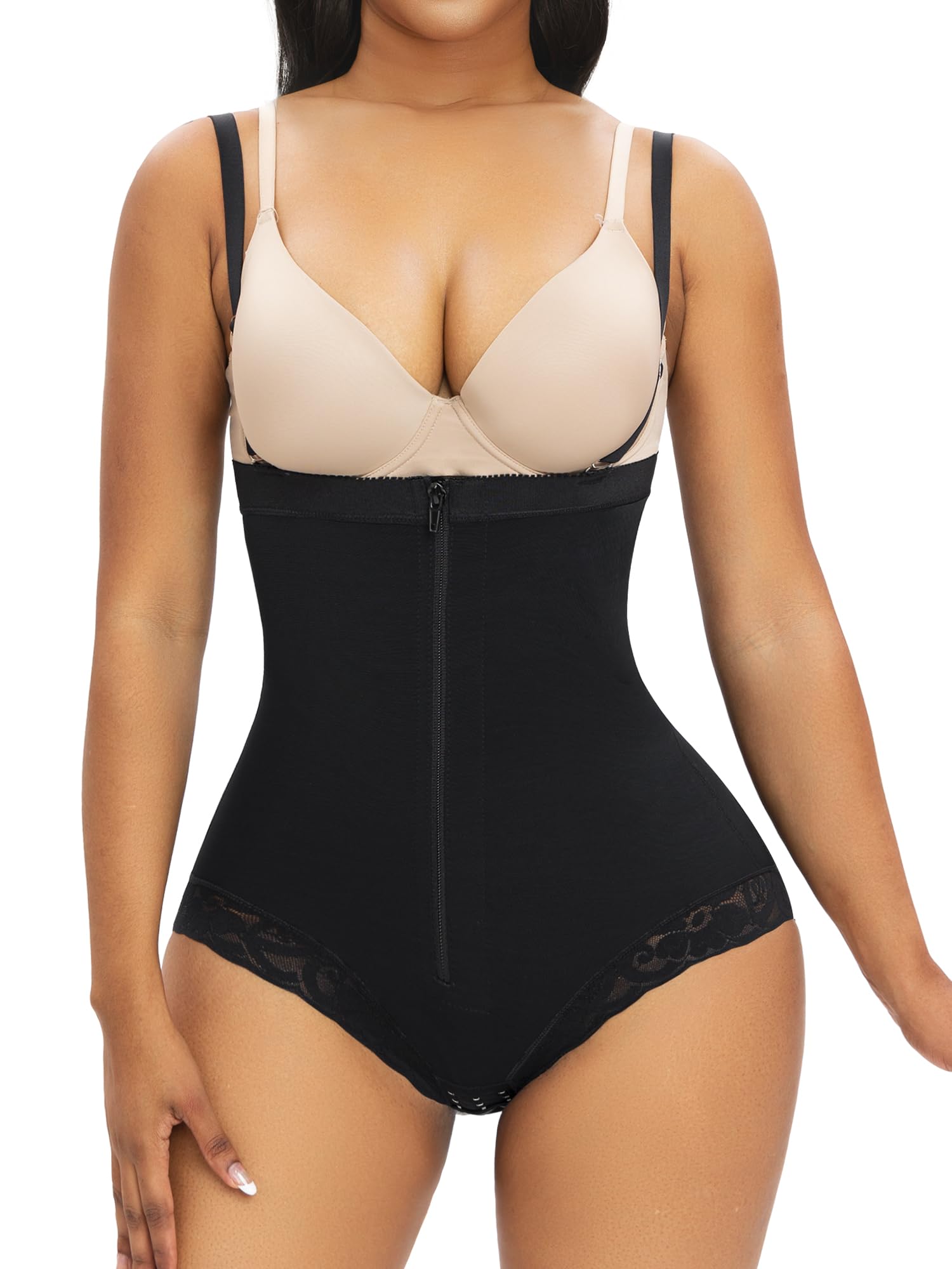 Vibecurve® Fajas Colombianas Postparto Shapewear for Women Tummy Control High Compression Body Shaper with Hook Crotch