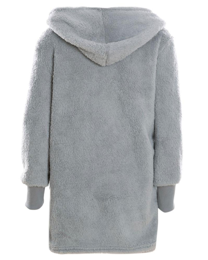 Vibecurve® Solid Color Plush Three-piece Pyjama Set, Fluffy Pajamas