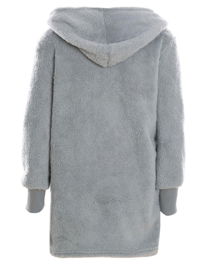 Vibecurve® Solid Color Plush Three-piece Pyjama Set, Fluffy Pajamas