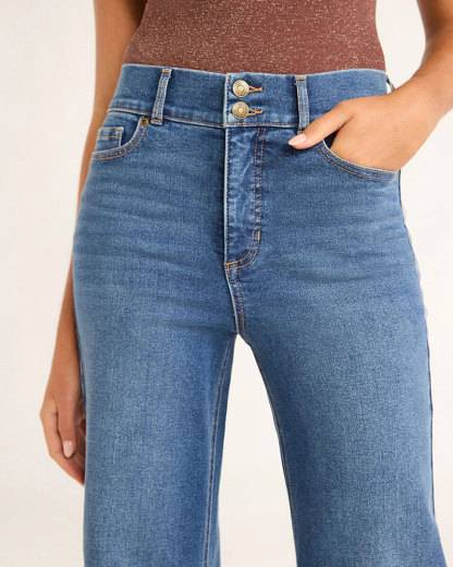 Vibecurve® Women’s Margot Wide Leg High Rise Jeans