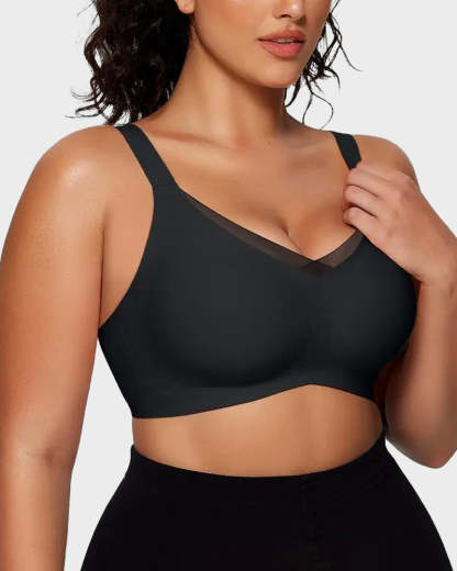 Womens Wireless Bras V Mesh Comfortable Bralette Supportive