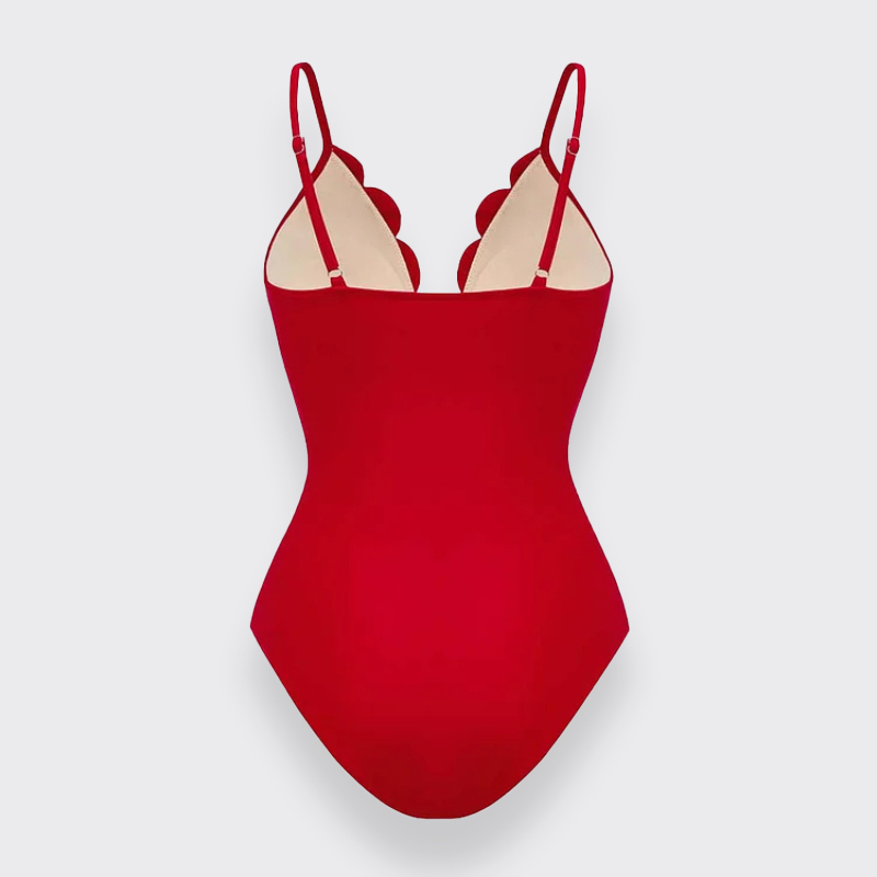 Vibecurve® Flower Hollow One Piece Swimsuit and Skirt