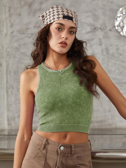 Vibecurve® Women's Solid Racerback Sports Tank Top