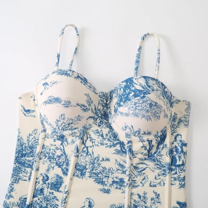 Vibecurve® Pool Party Outfits for Women Swimsuit with Skirt Retro Swimsuit Hawaiian Outfits Beachwear Outfits Bikini Cover Up