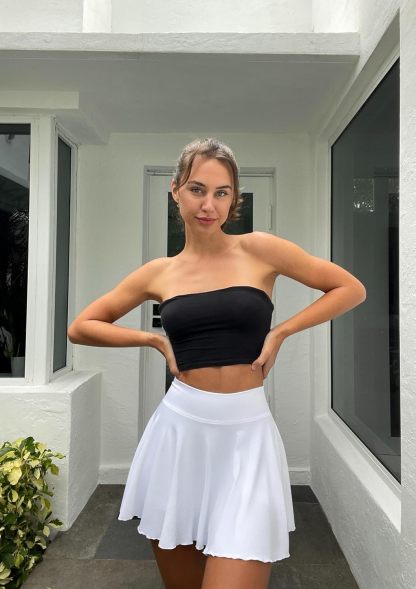 Vibecurve® Women 2 Piece Skirts 2 in 1 Flowy Basic Versatile Stretchy Flared Casual Mini Skirts