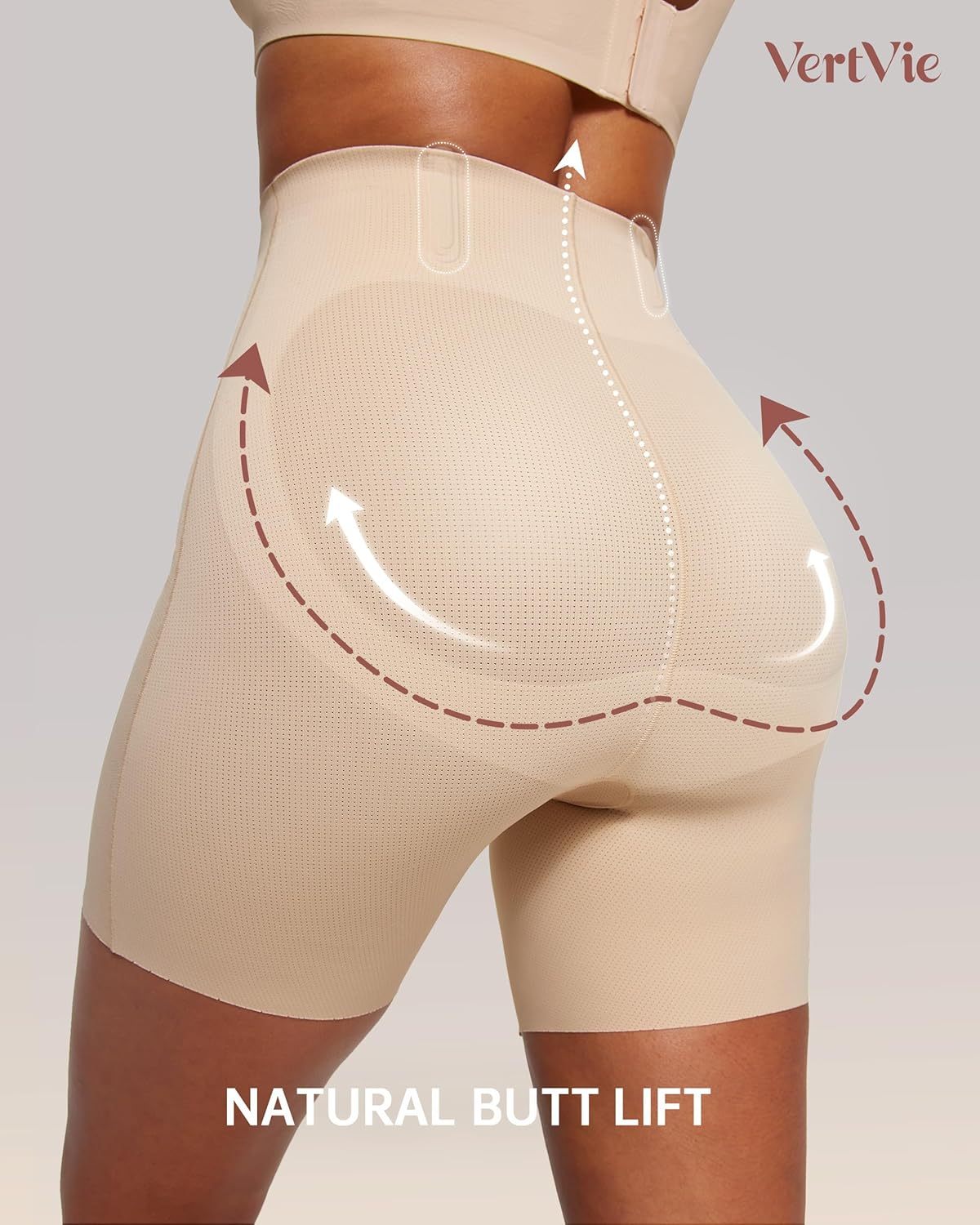 Vibecurve® High Waisted Tummy Tuck And Butt Lift Body Shaping Shorts