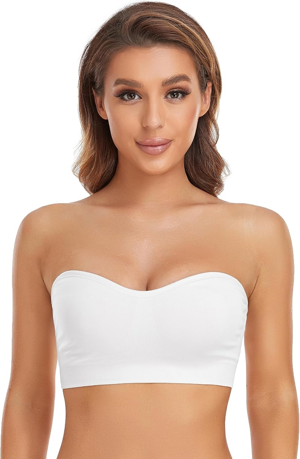 Vibecurve® Strapless Women's Anti-Slip Silicone Pad Bra Wireless Tubular Top Bra