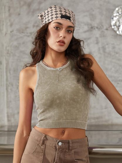 Vibecurve® Women's Solid Racerback Sports Tank Top