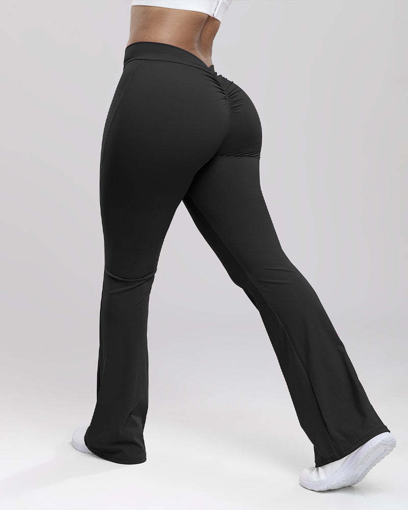 Vibecurve® Women's Deep V Back Fitness Legging Squat Proof Flared Yoga