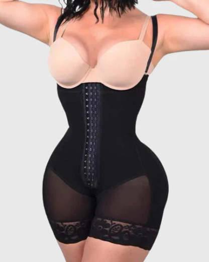 Vibecurve® Tummy Control Body Shaper Butt Lifter Thigh Slimmer Faja Plus Shapewear with Zipper Crotch