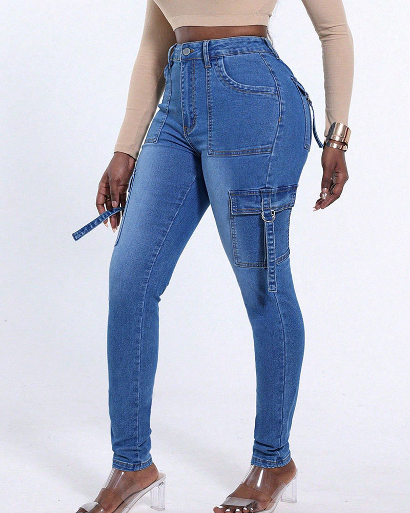 Vibecurve® Cargo Style Skinny Jeans