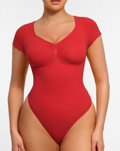 Vibecurve®Women's Short Sleeve Bodysuit for Tummy Control 