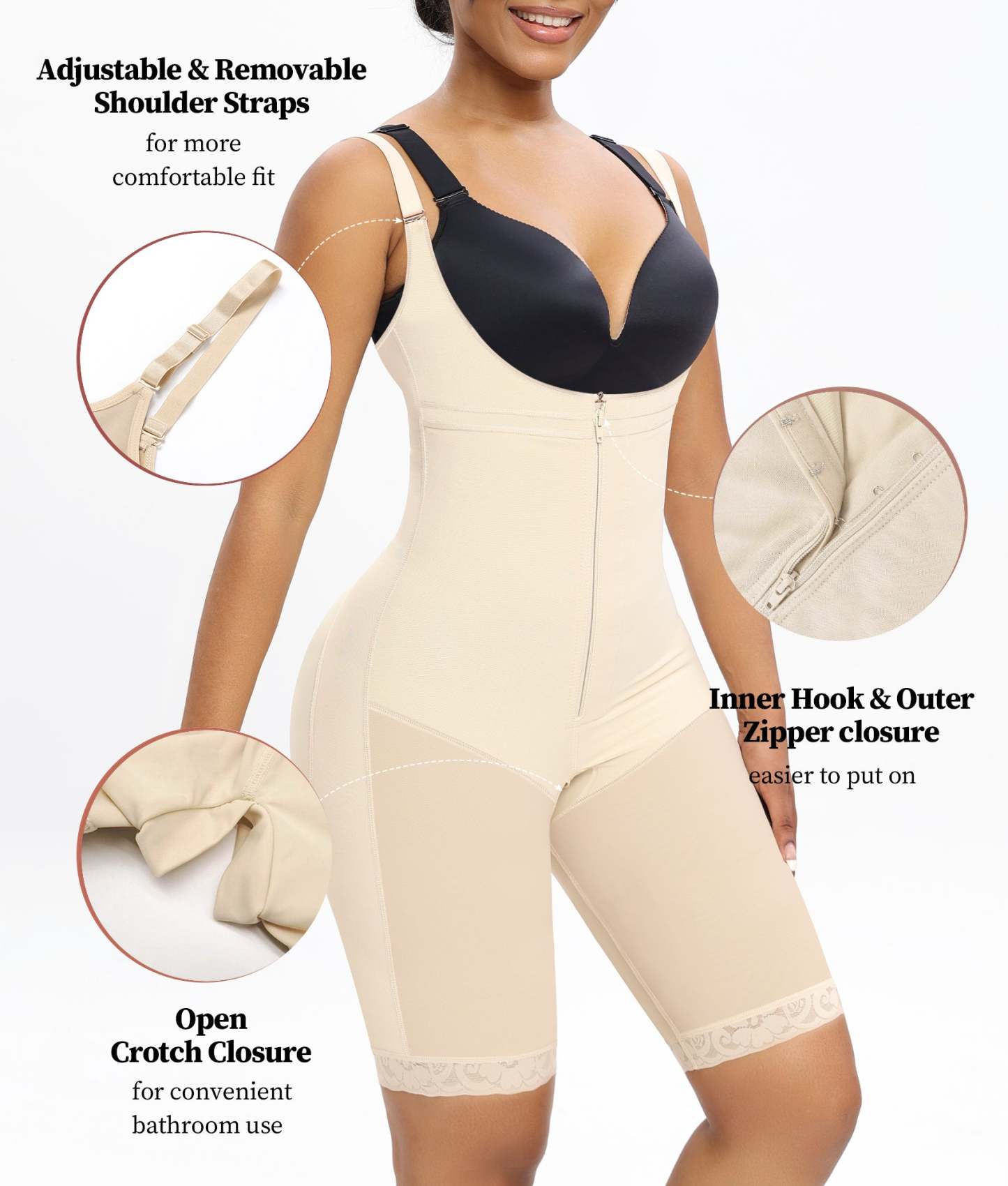 Vibecurve® Fajas Colombianas Moldeadoras Shapewear Tummy Control High Waisted Shorts Butt Lifting Faja Body Shaper Bodysuits