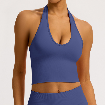 Vibecurve® Breathable Back-Enhancing Halterneck Yoga Bra